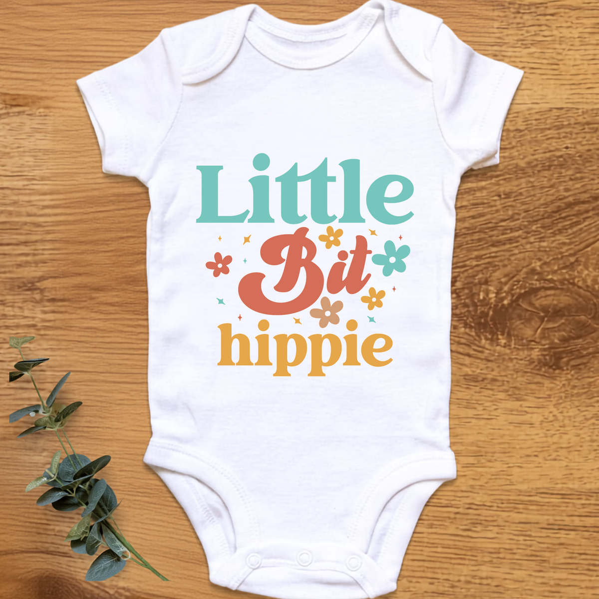 Little Bit Hippie baby onesie by By Delilah