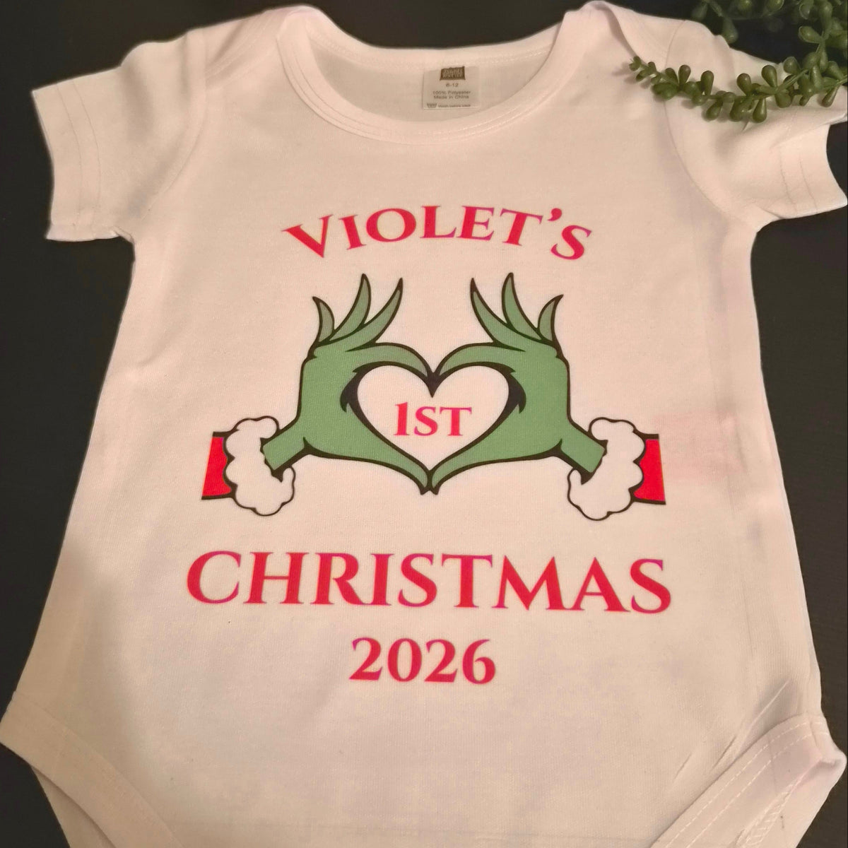 Heart Personalised Christmas Onesie