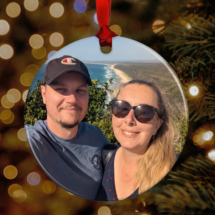 Personalised family photo Christmas bauble by By Delilah