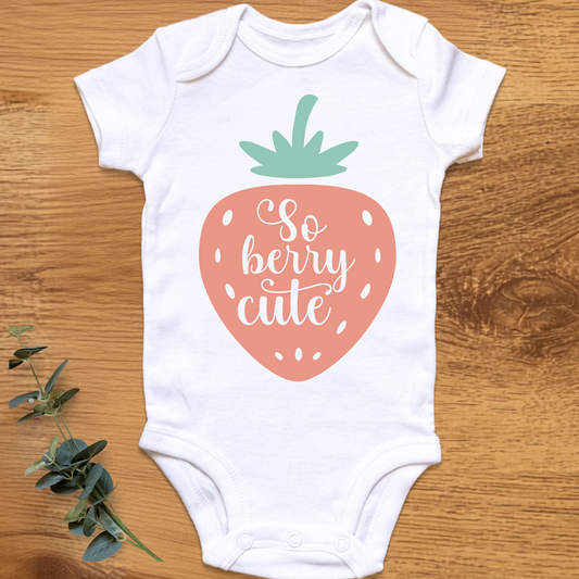 So Berry Cute baby onesie by By Delilah