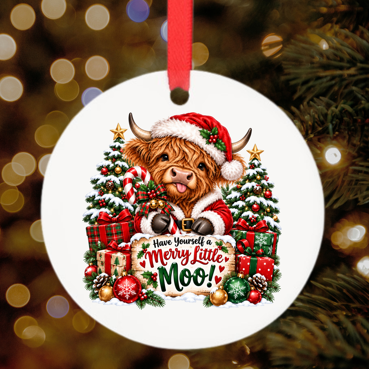 Have Yourself a Merry Little Moo Highland Cow Christmas