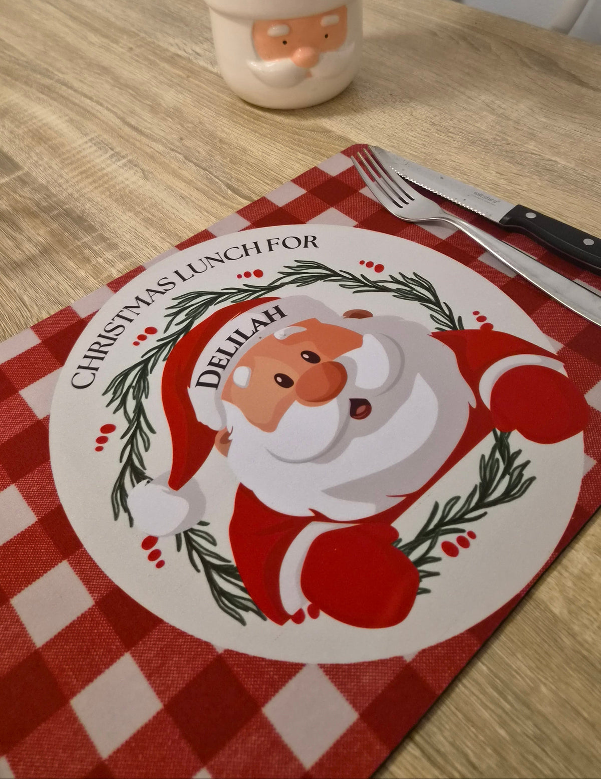Personalised family Christmas placemat by By Delilah