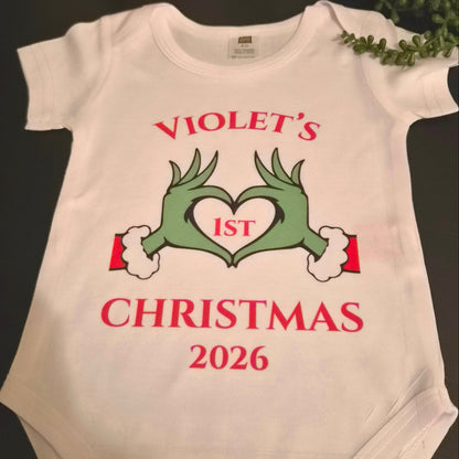 Heart Personalised Christmas Onesie