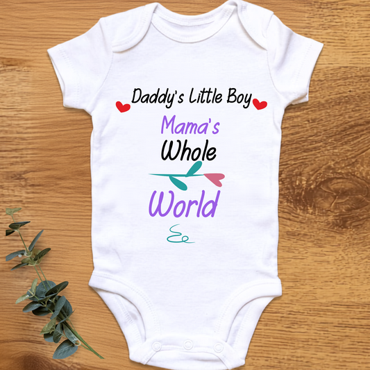 Daddy's Little Boy baby onesie by By Delilah