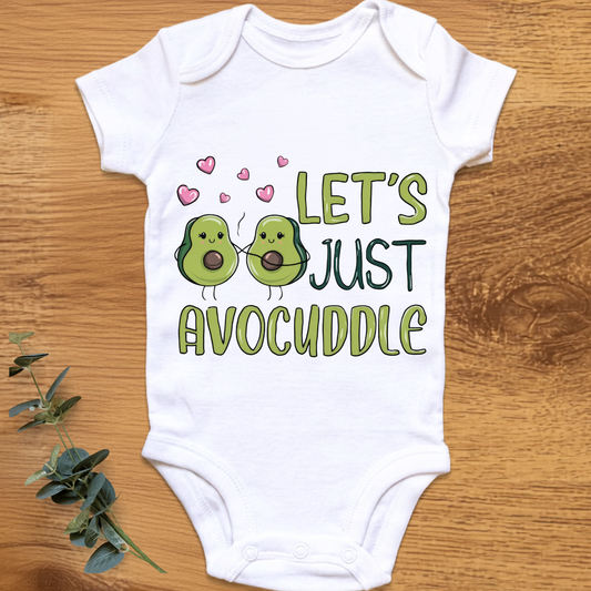 Let's Just Avocuddle baby onesie by By Delilah