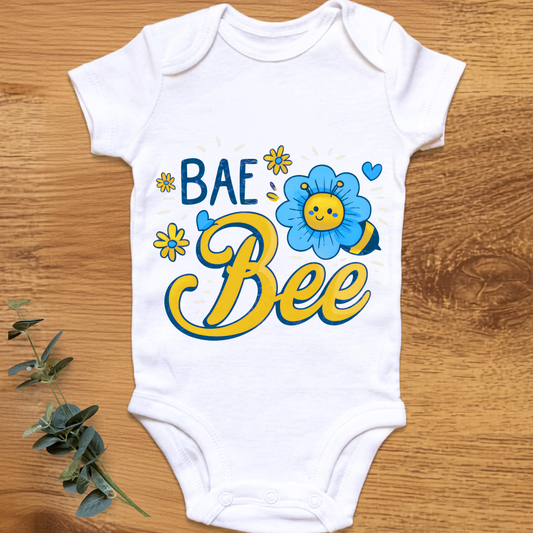 Bae Bee baby boy onesie by By Delilah