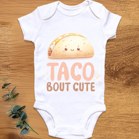 Taco Bout Cute baby onesie by By Delilah