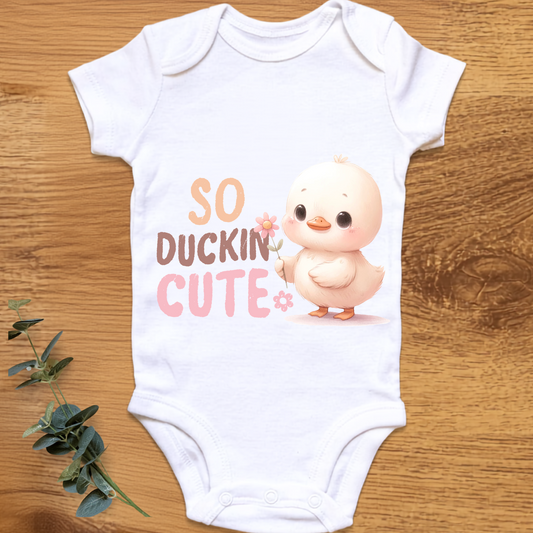 So Duckin Cute baby onesie by By Delilah