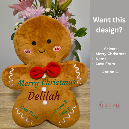 Personalised Christmas Gingerbread Man - 40cm Tall