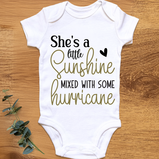 She's A Little Sunshine baby onesie by By Delilah