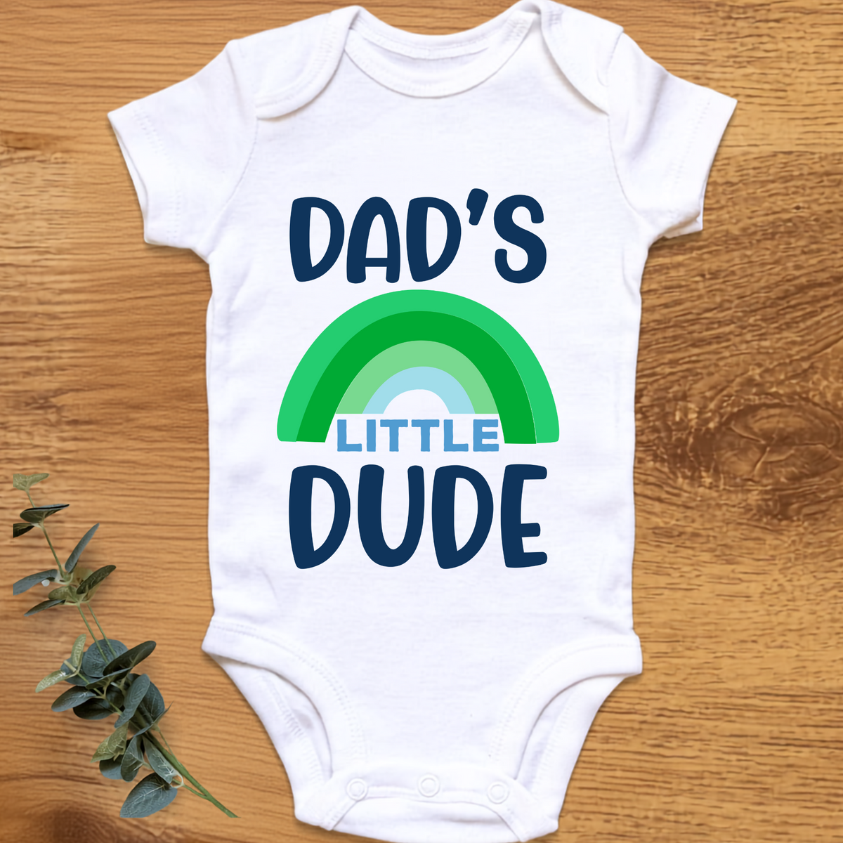 Dad's Little Dude baby onesie by By Delilah