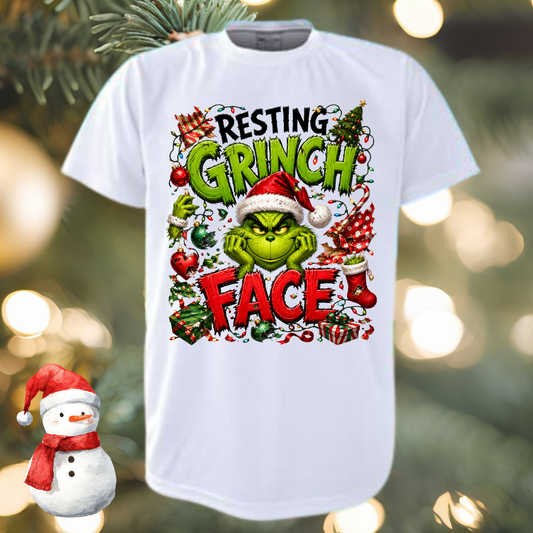 Adults Resting Ginch Face Christmas tee by By Delilah