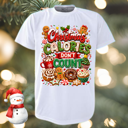 Calories Don't Count Christmas tee by By Delilah
