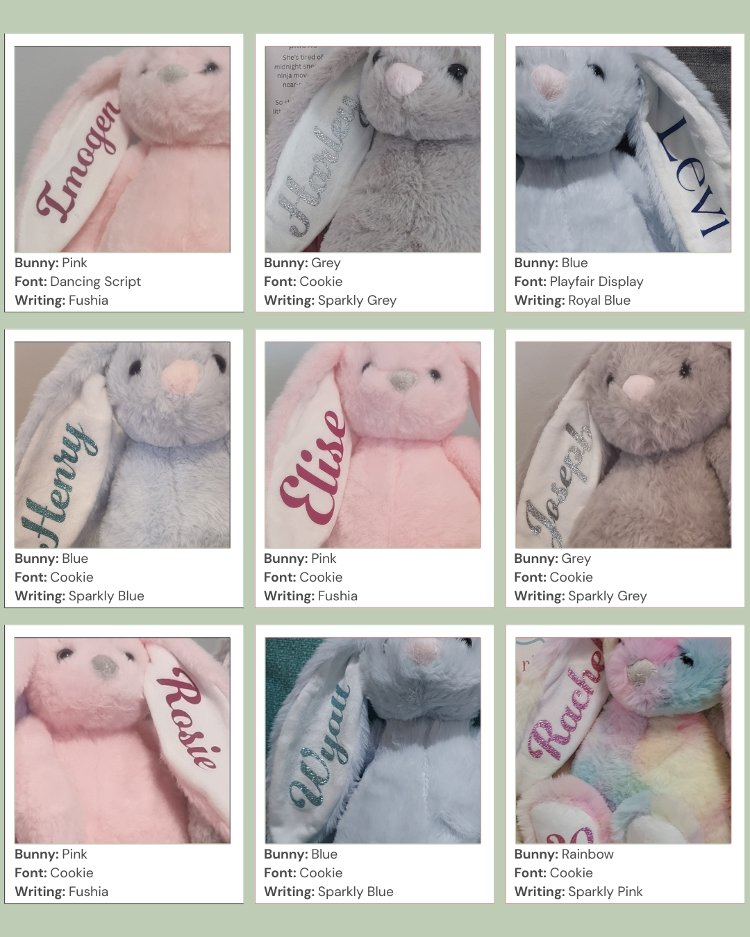 Personalised 30cm First Christmas 2026 Bunny - Free Shipping Included!