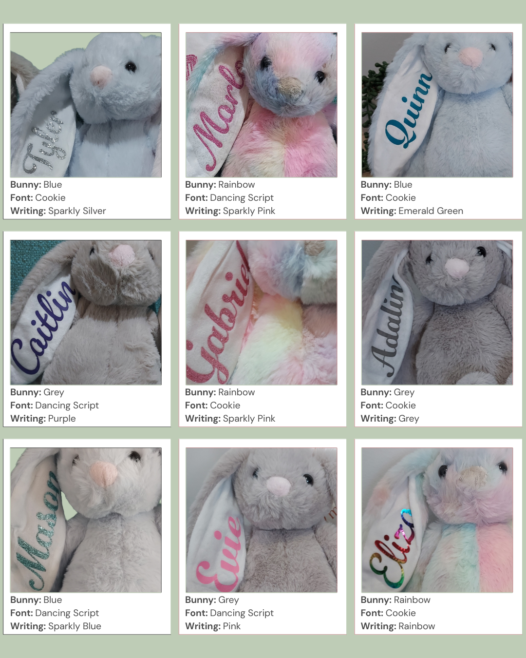 Personalised 30cm First Christmas 2026 Bunny - Free Shipping Included!