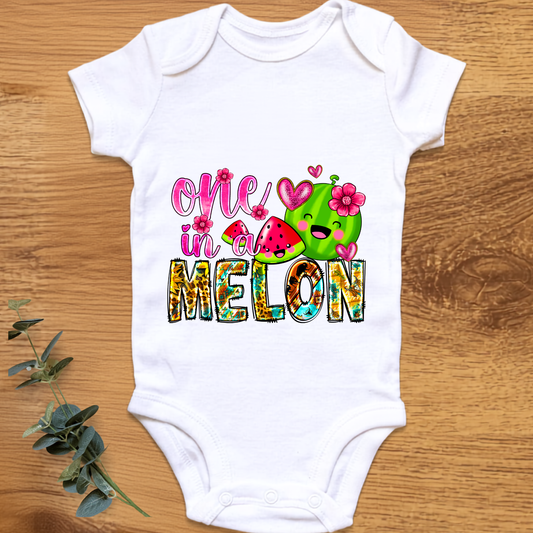 One In A Melon baby onesie by By Delilah
