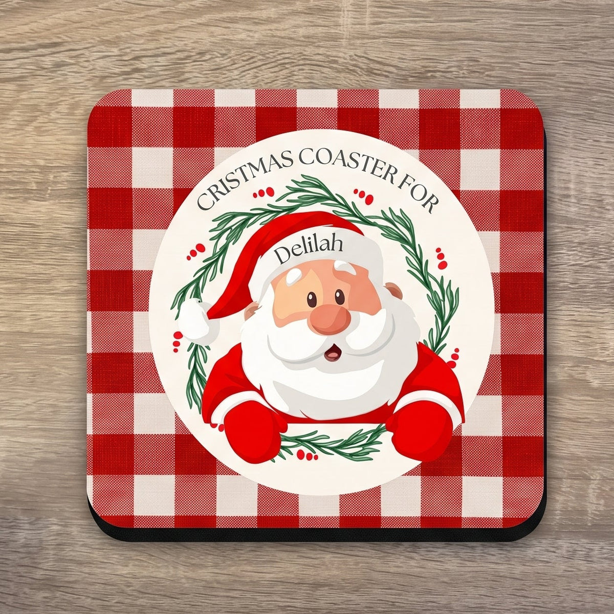 Personalised Christmas coasters by By Delilah