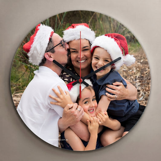 Personalised family gloss wall clock by By Delilah