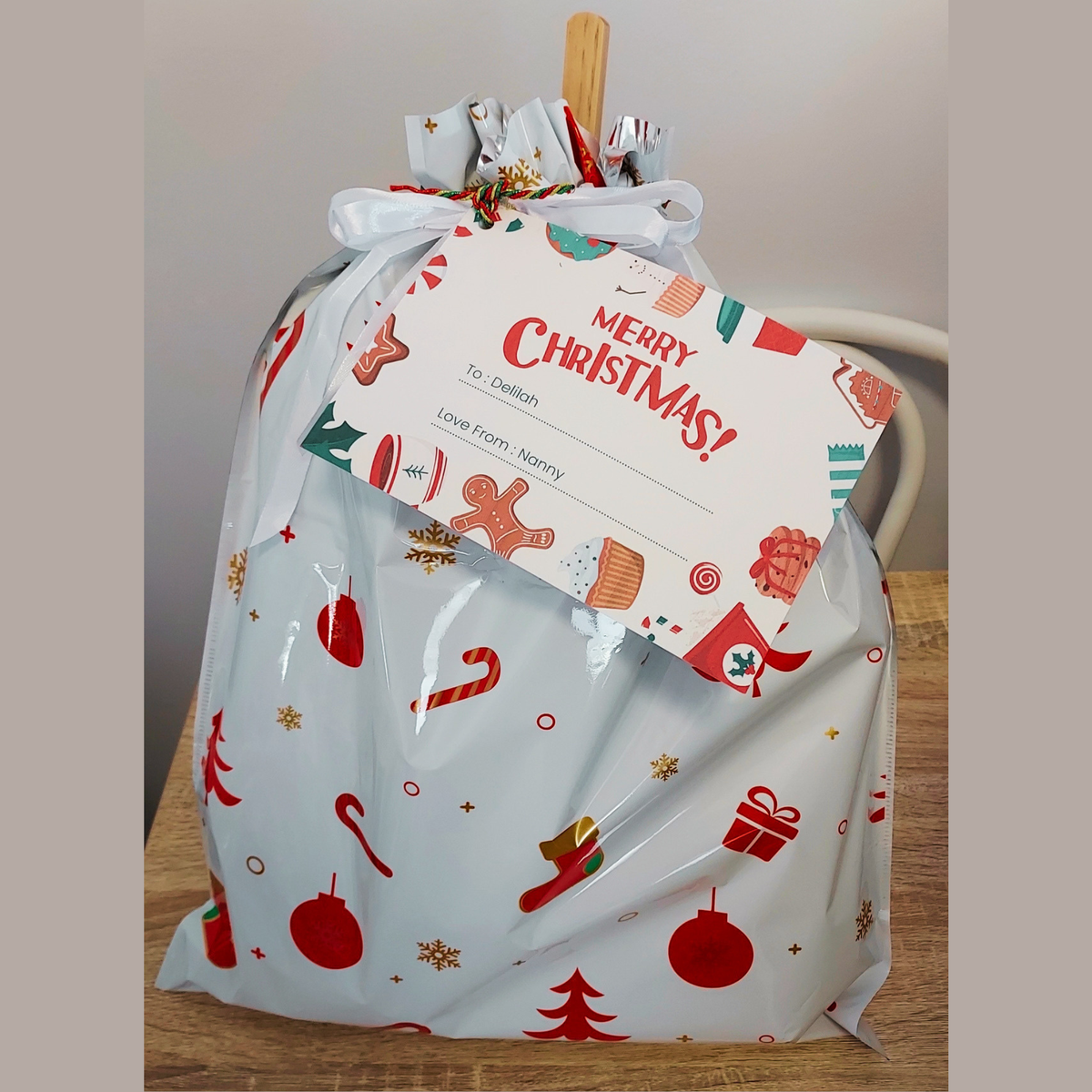 Personalised Christmas Gingerbread Man - 40cm Tall