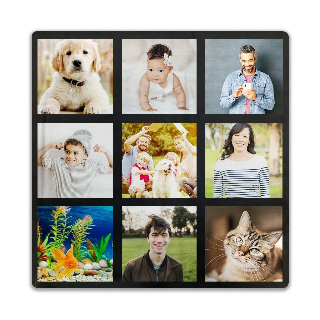 Personalised 9-panel photo keepsake cushion cover by By Delilah