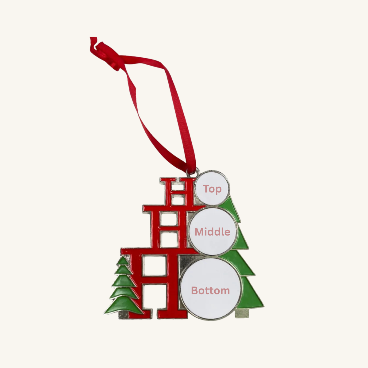 Personalised Ho Ho Ho photo Christmas bauble by By Delilah