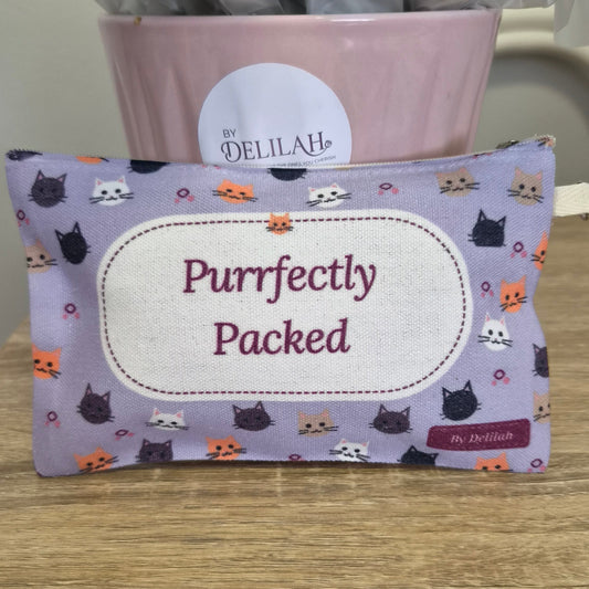 Purrfectly Packed | Cat Lover Makeup Pouch