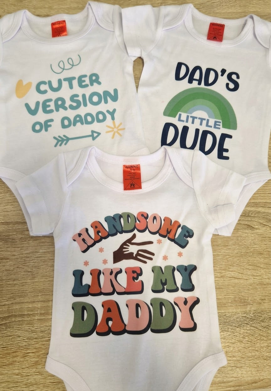 Daddy's Little Boy - 3 Piece Onesie Set
